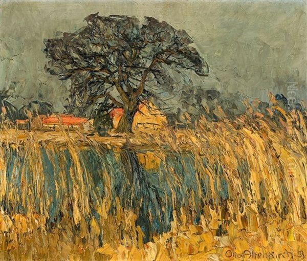 Dorf Gehlsdorf (ziesar) Oil Painting by Otto Altenkirch