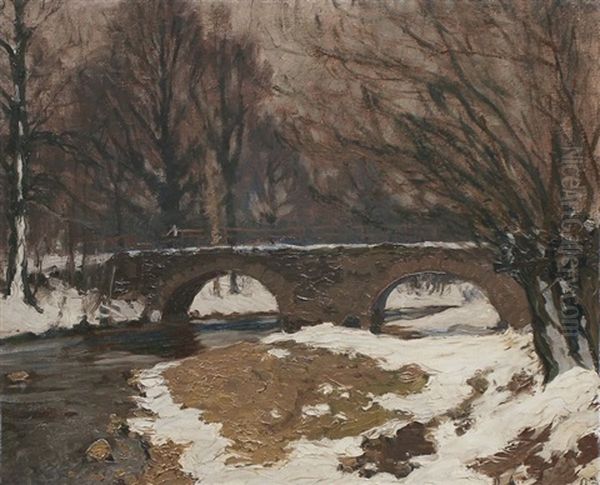 Zollhausbrucke Oil Painting by Otto Altenkirch