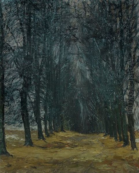 Reinsberger Linden Allee Oil Painting by Otto Altenkirch