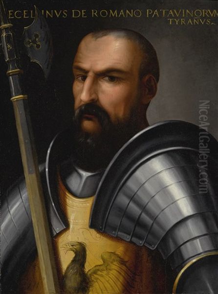 Portrait Of Ezzelino Iii Da Romano Oil Painting by Cristofano di Papi dell' Altissimo