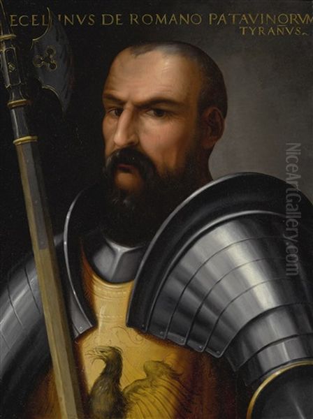 Portrait Of Ezzelino Iii Da Romano Oil Painting by Cristofano di Papi dell' Altissimo