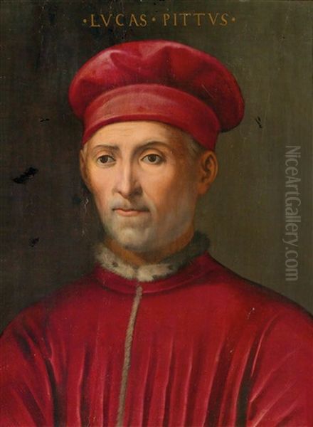 Bildnis Des Florentiner Gonfaloniere Luca Pitti (1395-1473) Oil Painting by Cristofano di Papi dell' Altissimo