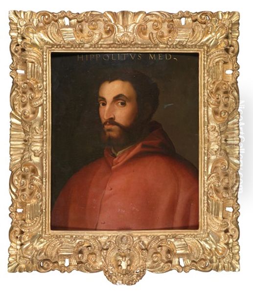 Portrat Von Kardinal Ippolito De Medici Oil Painting by Cristofano di Papi dell' Altissimo