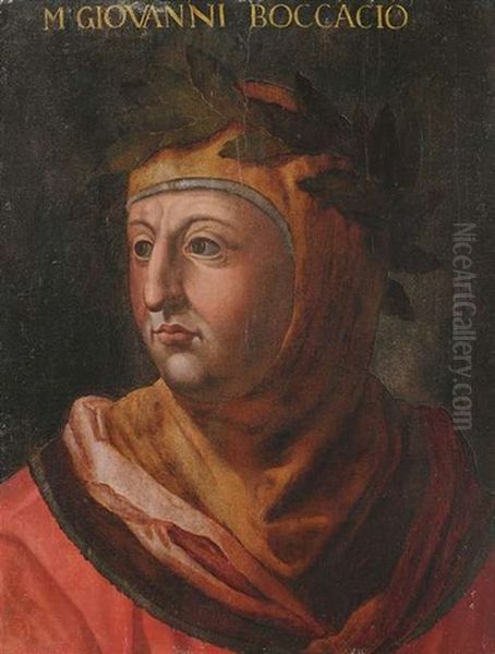 Portrait Des Dichters Giovanni Boccacio (um 1313-1375) Oil Painting by Cristofano di Papi dell' Altissimo