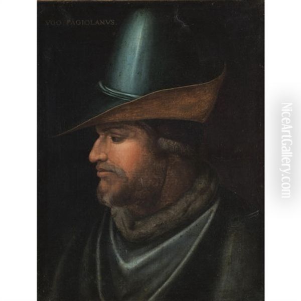 Portrait Of Uguccione Della Faggiuola Oil Painting by Cristofano di Papi dell' Altissimo