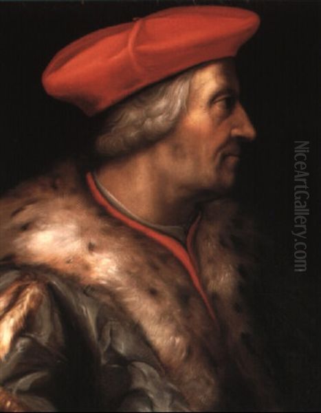 Portrait Of Cardinal Robert Pucci Oil Painting by Cristofano di Papi dell' Altissimo