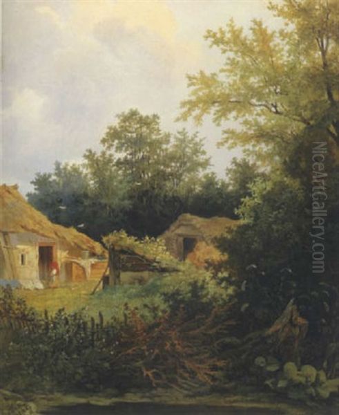 Bauernkeusche Oil Painting by Anton Altmann the Younger