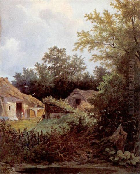 Bauernkeusche Oil Painting by Anton Altmann the Younger