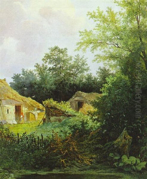 Bauernkeusche Oil Painting by Anton Altmann the Younger