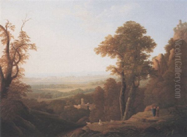 Arkadische Landschaft Oil Painting by Anton Altmann the Younger