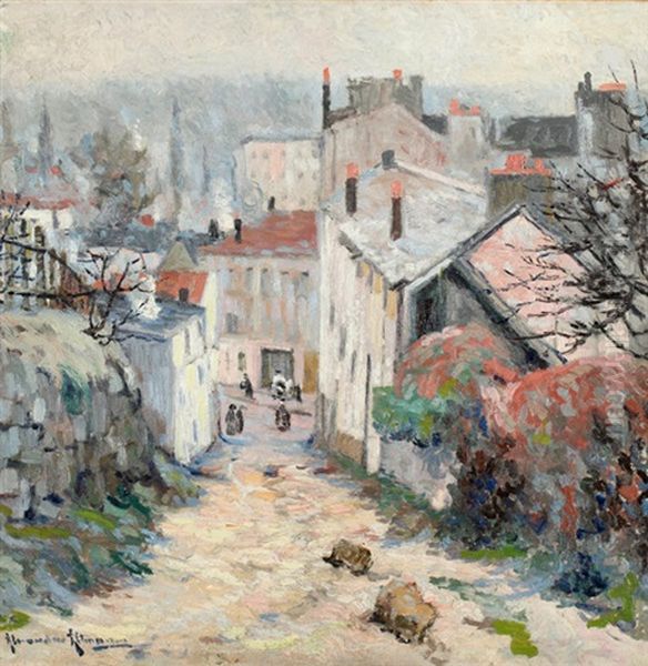 Du Haut De La Rue Montmartre Oil Painting by Alexandre Altmann