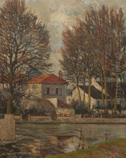 Maison Au Bord De La Riviere Oil Painting by Alexandre Altmann