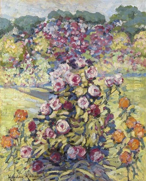 Rose Garden Oil Painting by Alexandre Altmann