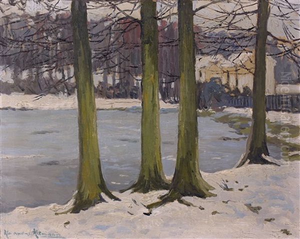 Paysage D'hiver Oil Painting by Alexandre Altmann