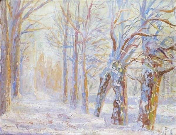 Paysage De Neige Oil Painting by Alexandre Altmann