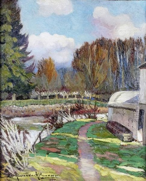 Le Moulin Sur La Riviere Oil Painting by Alexandre Altmann