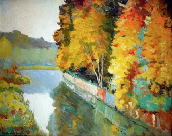 Canal Bordant Le Parc Oil Painting by Alexandre Altmann