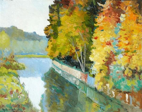 Bord De Riviere En Automne Oil Painting by Alexandre Altmann