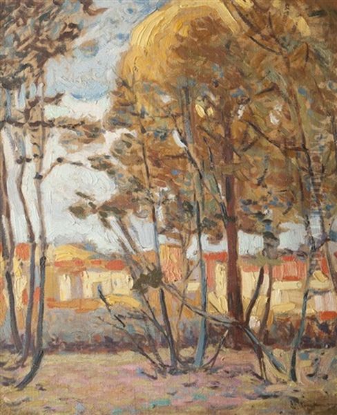 Sous-bois Aux Abords Du Village Oil Painting by Alexandre Altmann