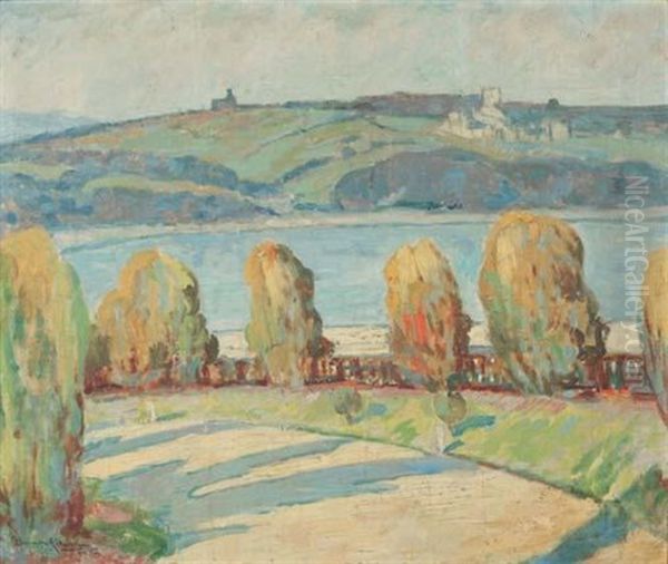 Parc Au Bord De Lac Oil Painting by Alexandre Altmann