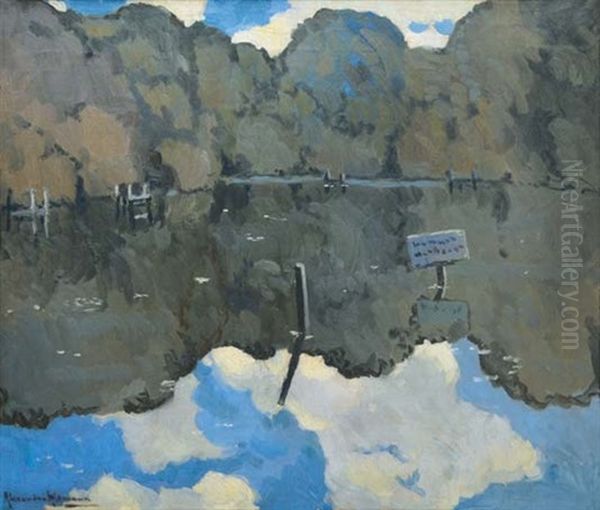 Etang Au Reflet De Ciel Oil Painting by Alexandre Altmann