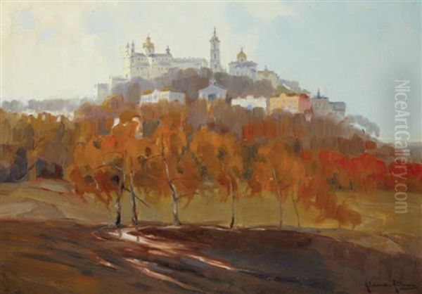 Chateau En Automne Oil Painting by Alexandre Altmann