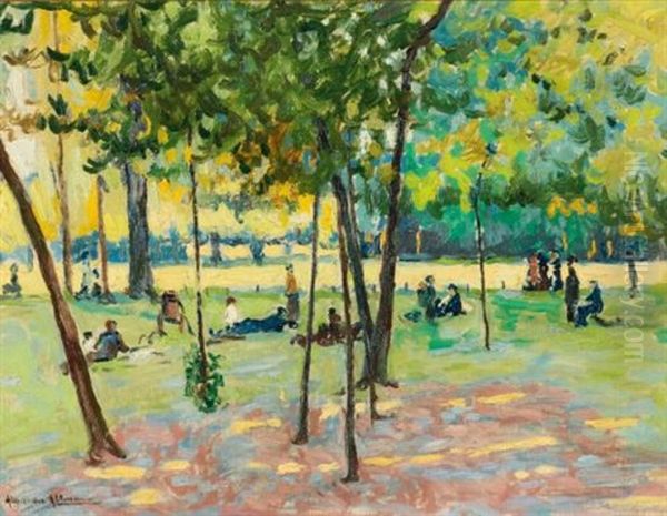 Dans Le Parc Oil Painting by Alexandre Altmann