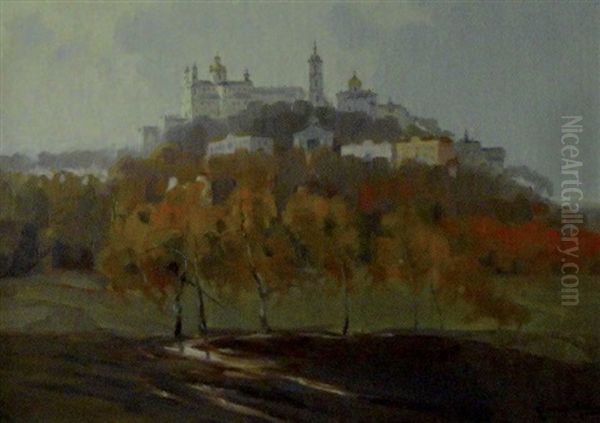 Chateau En Automne Oil Painting by Alexandre Altmann