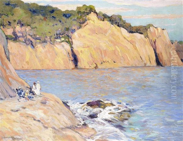 The Red Cliffs Near Cannes Oil Painting by Alexandre Altmann