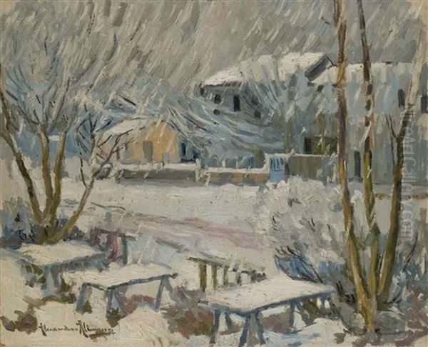 Paysage D'hiver Oil Painting by Alexandre Altmann