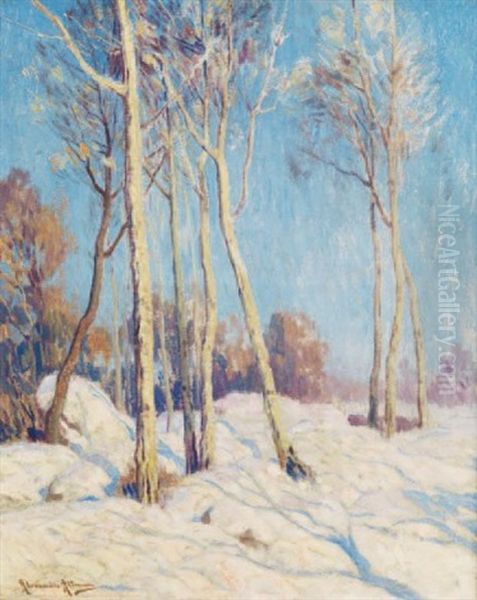 Paysage Sous La Neige Oil Painting by Alexandre Altmann