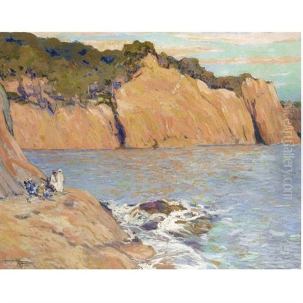 The Red Cliffs Near Cannes Oil Painting by Alexandre Altmann