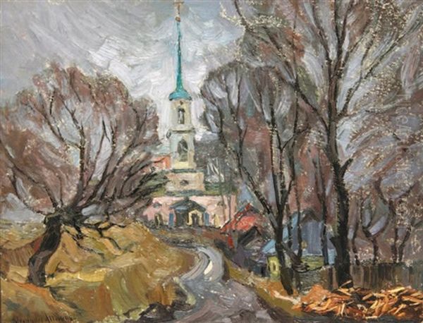 L'eglise Oil Painting by Alexandre Altmann