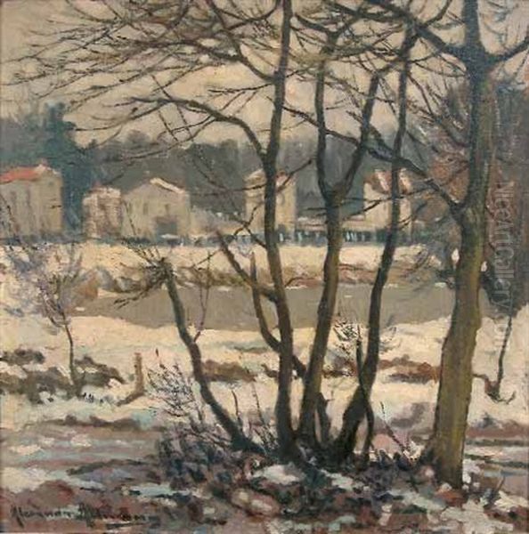 Paysage De Neige Oil Painting by Alexandre Altmann