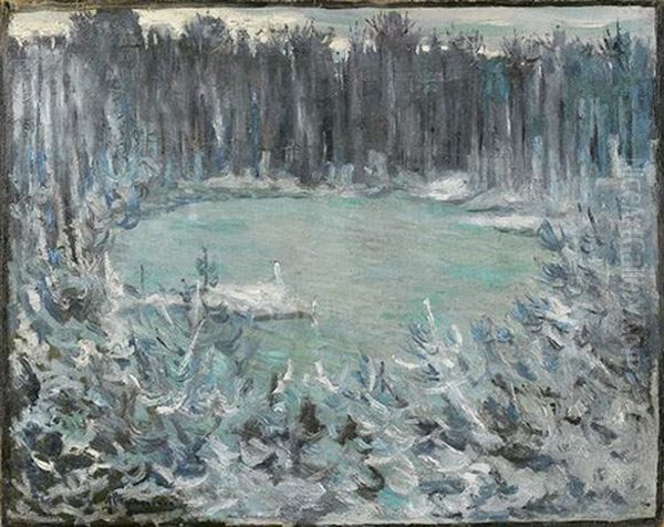 Le Lac En Hiver Oil Painting by Alexandre Altmann