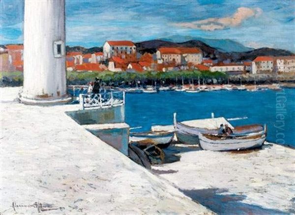 Vue De Cannes Oil Painting by Alexandre Altmann