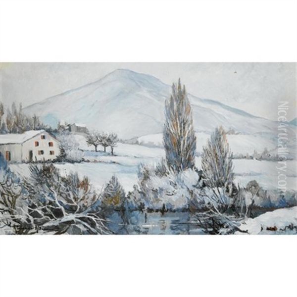 Winter Landscape Oil Painting by Alexandre Altmann