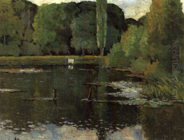 L'etang Aux Nympheas Oil Painting by Alexandre Altmann