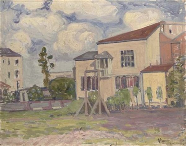 A Farmstead In Spring Oil Painting by Alexandre Altmann