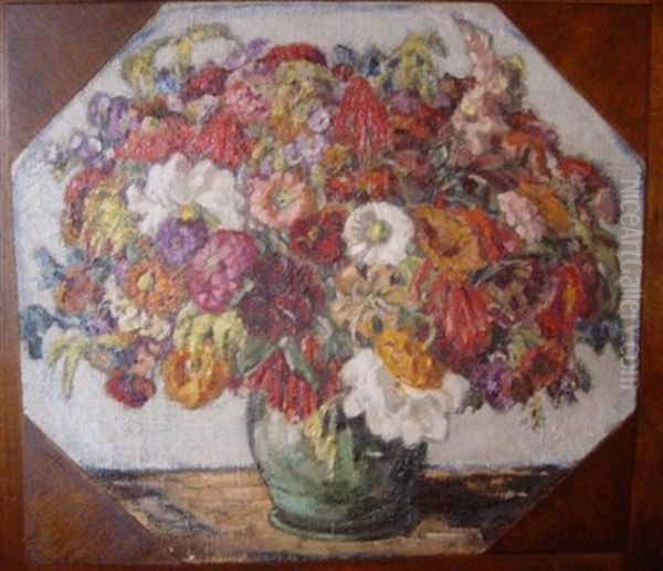 Vase De Fleurs Oil Painting by Alexandre Altmann