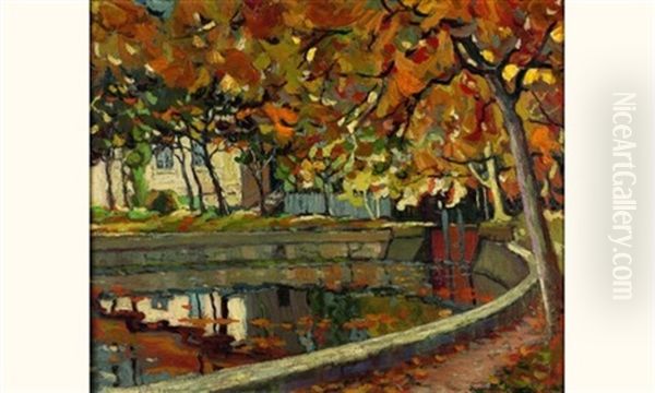 Automne, Le Bassin Oil Painting by Alexandre Altmann