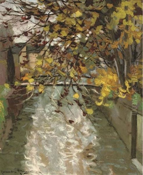 La Riviere En Automne Oil Painting by Alexandre Altmann