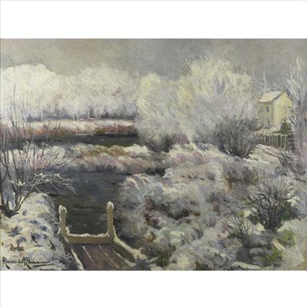 Winter Landscape Oil Painting by Alexandre Altmann