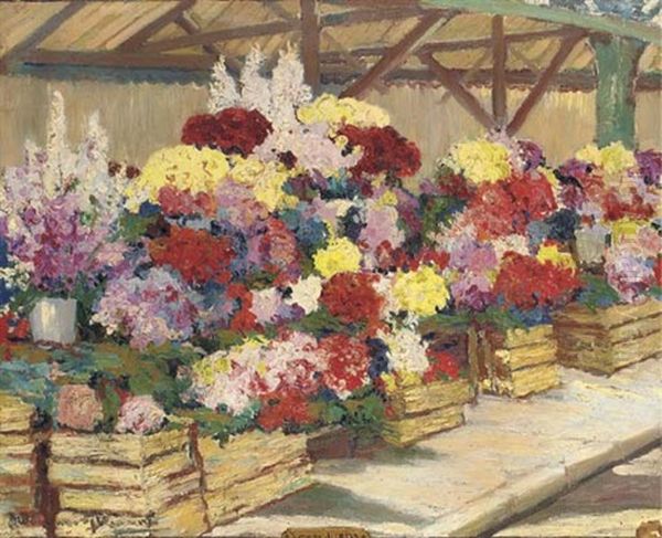 Market Blooms Oil Painting by Alexandre Altmann