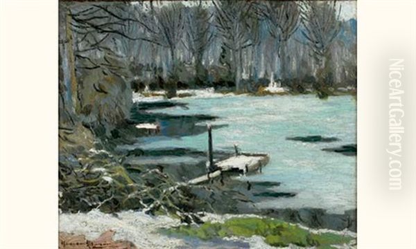 Paysage D'hiver Oil Painting by Alexandre Altmann