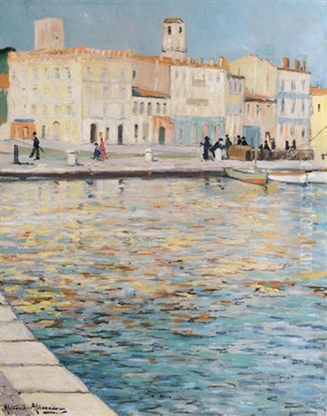 The Harbour Of Saint Tropez Oil Painting by Alexandre Altmann