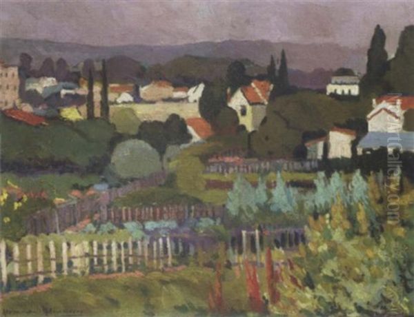 Landscape In The South Of France Oil Painting by Alexandre Altmann