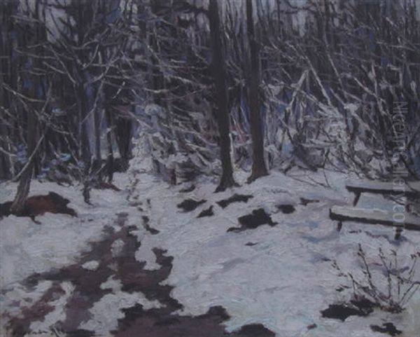 Paysage De Neige Oil Painting by Alexandre Altmann