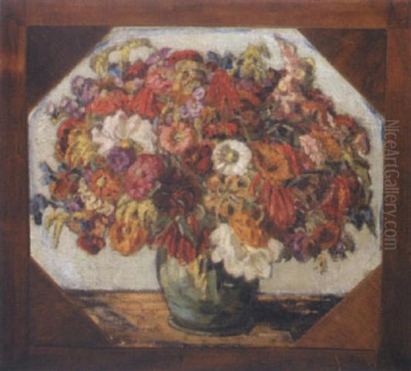 Vase De Fleurs Oil Painting by Alexandre Altmann