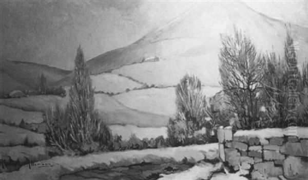 Paysage De Neige Oil Painting by Alexandre Altmann